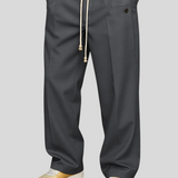 Calças Masculinas Elegantes com Corda masculino