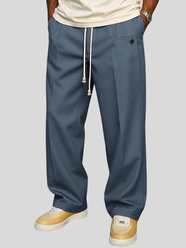 Calças Masculinas Elegantes com Corda masculino