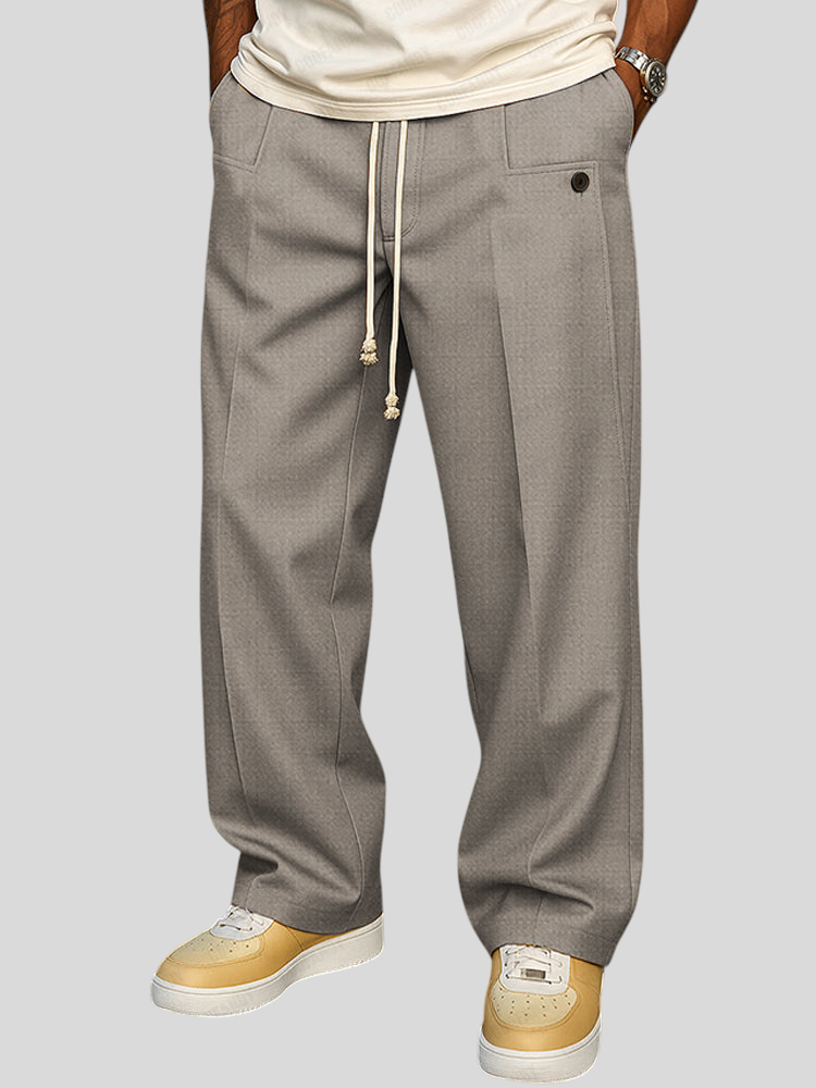 Calças Masculinas Elegantes com Corda masculino