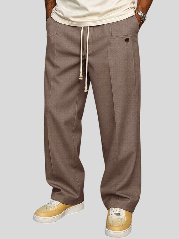 Calças Masculinas Elegantes com Corda masculino