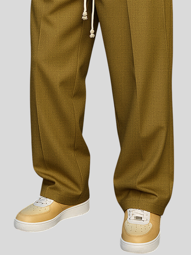Calças Masculinas Elegantes com Corda masculino