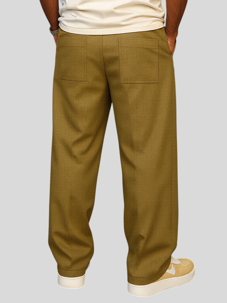 Calças Masculinas Elegantes com Corda masculino