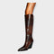 Botas com Design Croco e Salto Elegante feminino