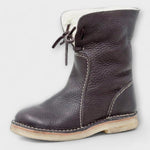 Botas impermeáveis com forro de lã feminino