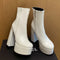 Botas com plataforma super alta com charme e confiança feminino