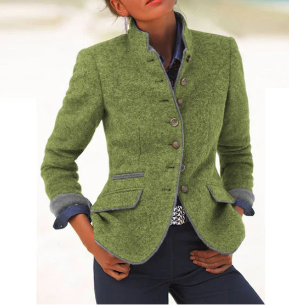 Cardigan Elegante Gola Alta feminino