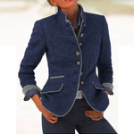 Cardigan Elegante Gola Alta feminino