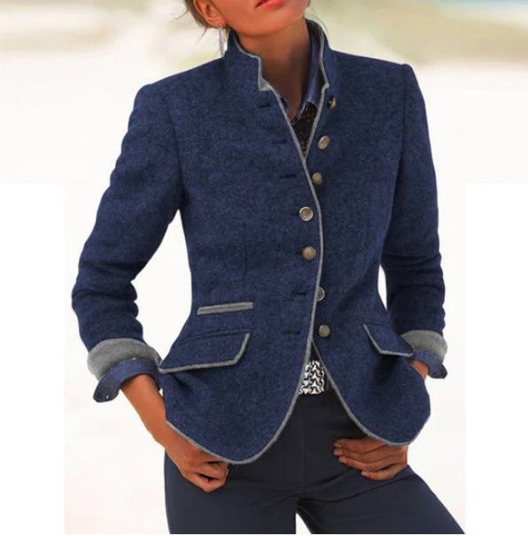 Cardigan Elegante Gola Alta feminino