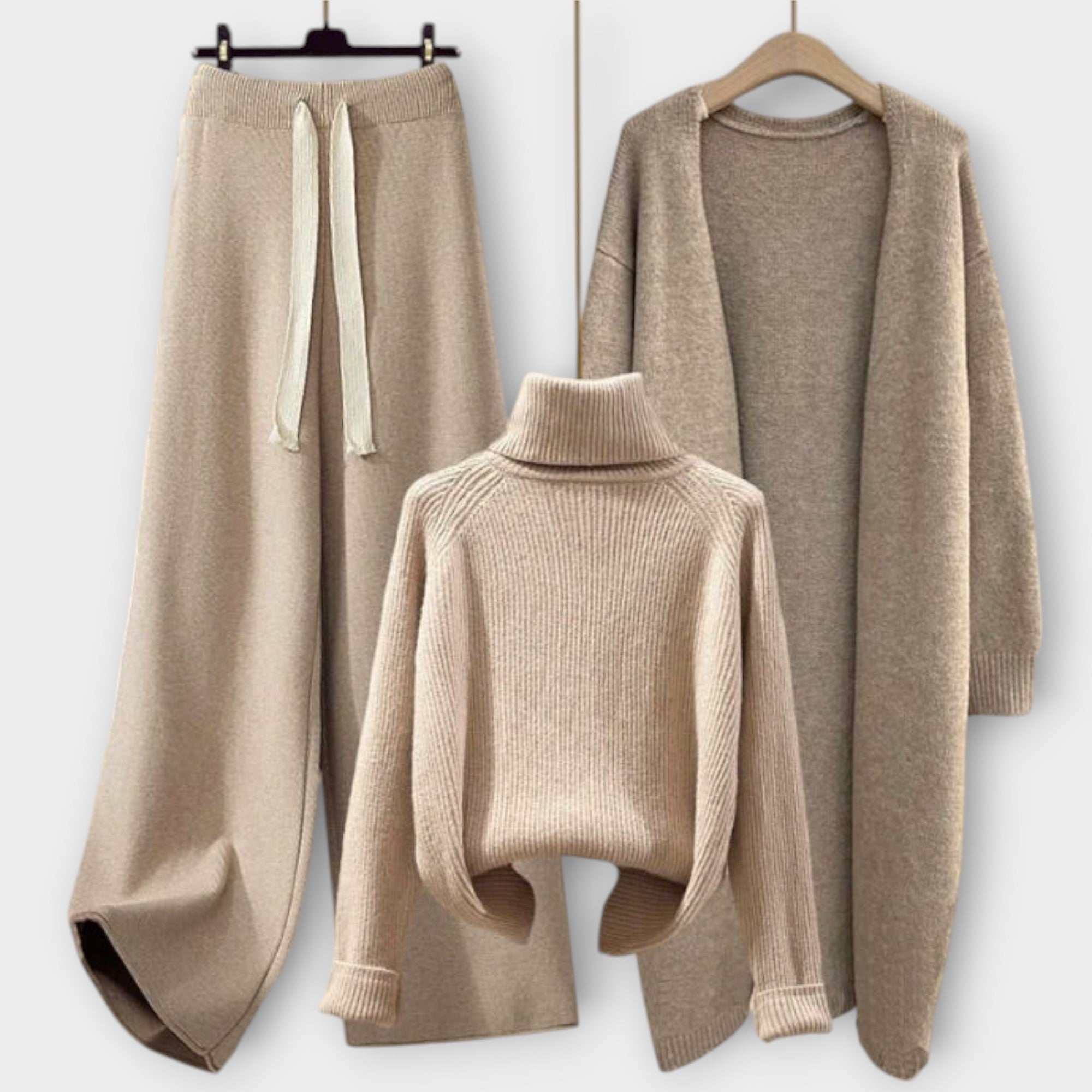 Conjunto casual de 3 peças feminino