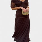 Vestido elegante com decote em V feminino