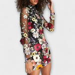 Vestido com estampado flores feminino