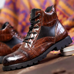 Botas em Couro de Crocodilo masculino