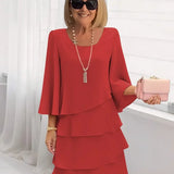Élise – Vestido Elegante Fluido com Folhos