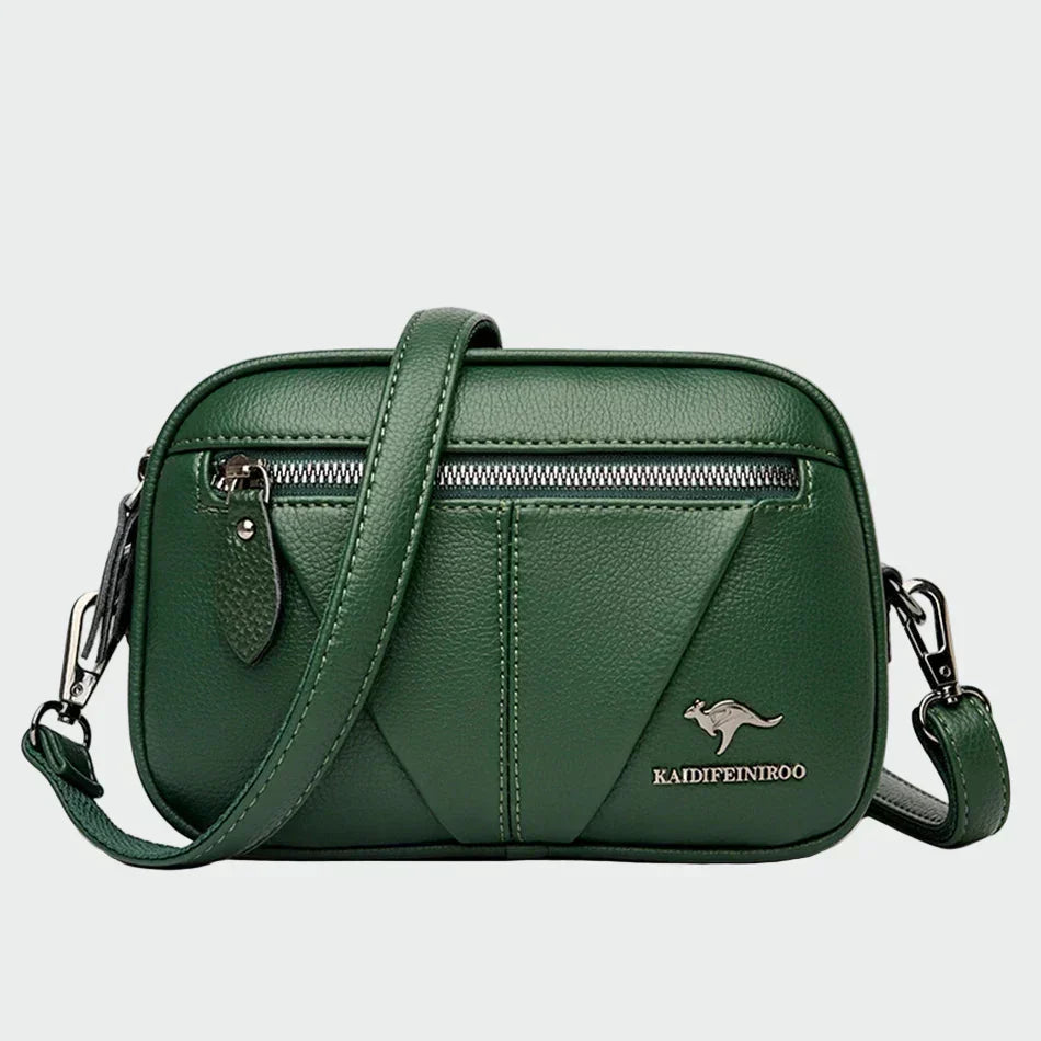 Peça de couro de elegância atemporal feminino