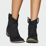 Botas de cowboy retro de tornozelo feminino