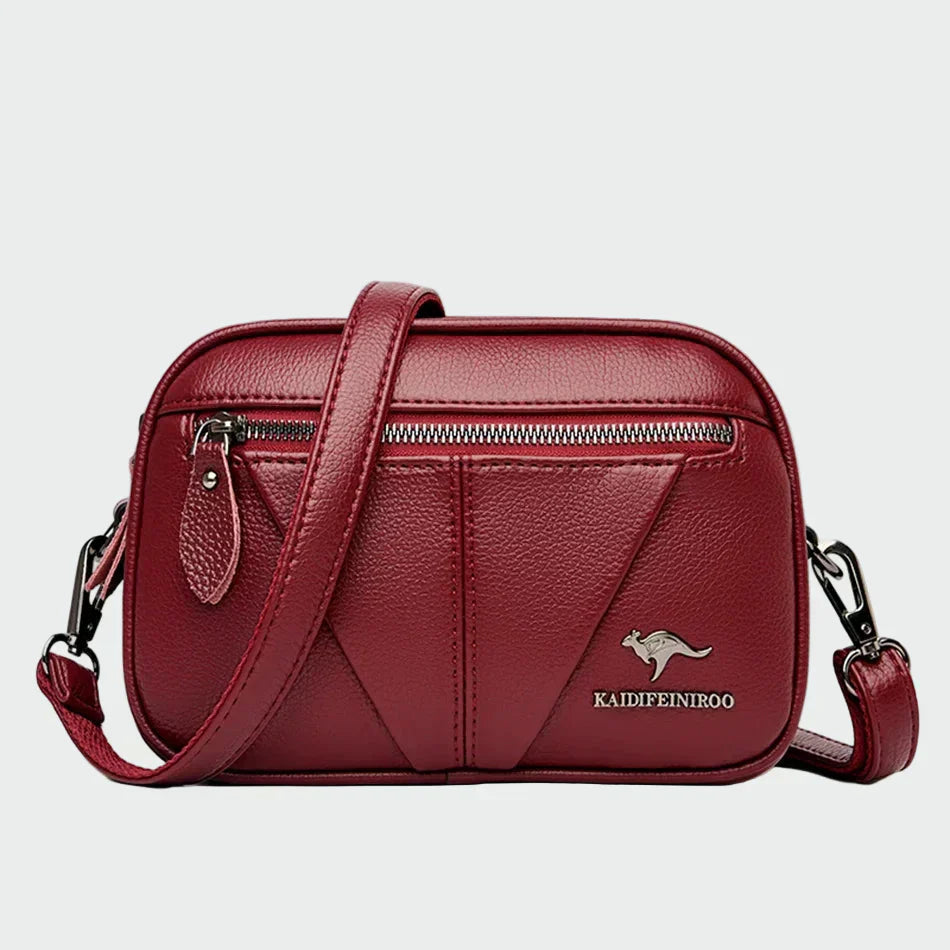 Peça de couro de elegância atemporal feminino
