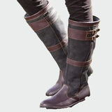 Botas de couro retro feminino