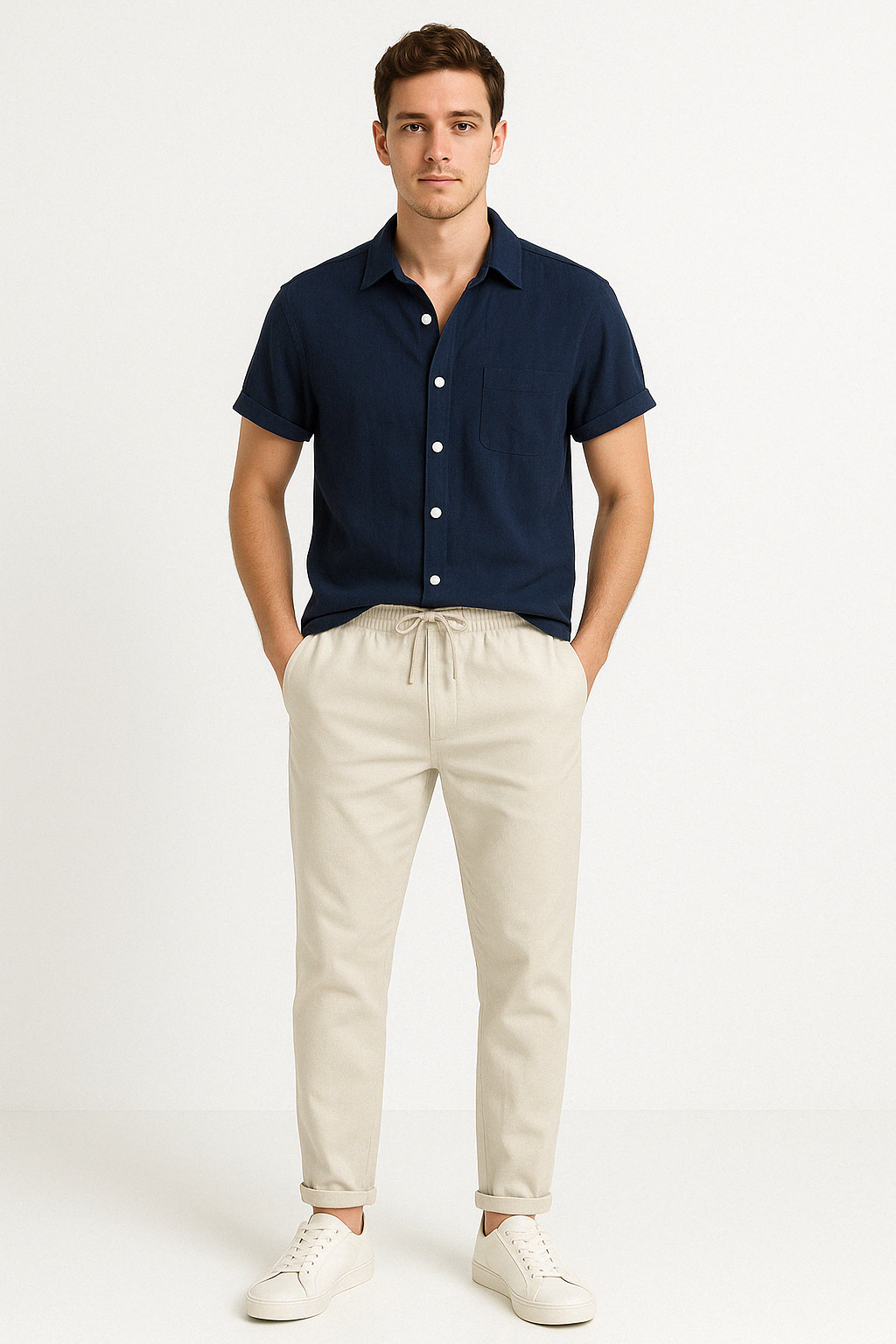 Conjunto de Camisa e Calças - Verão masculino