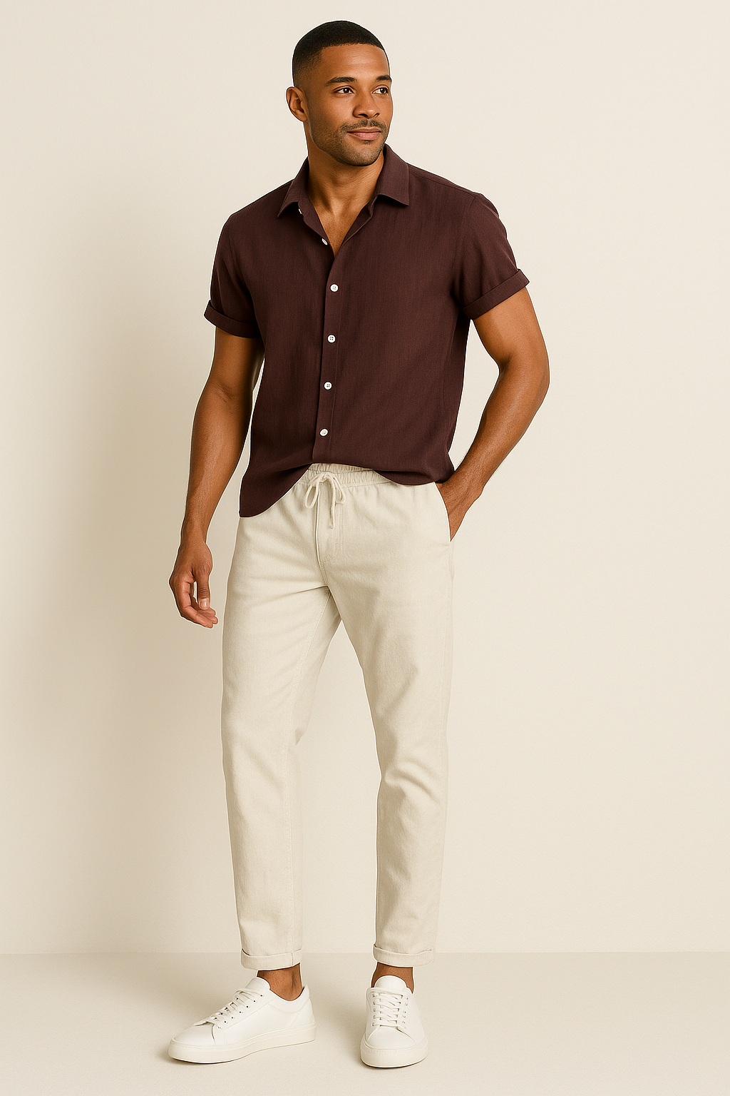 Conjunto de Camisa e Calças - Verão masculino