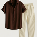 Conjunto de Camisa e Calças - Verão masculino