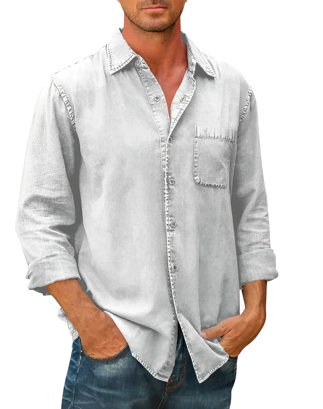 Camisa - Mistura Respirável Relaxada masculino
