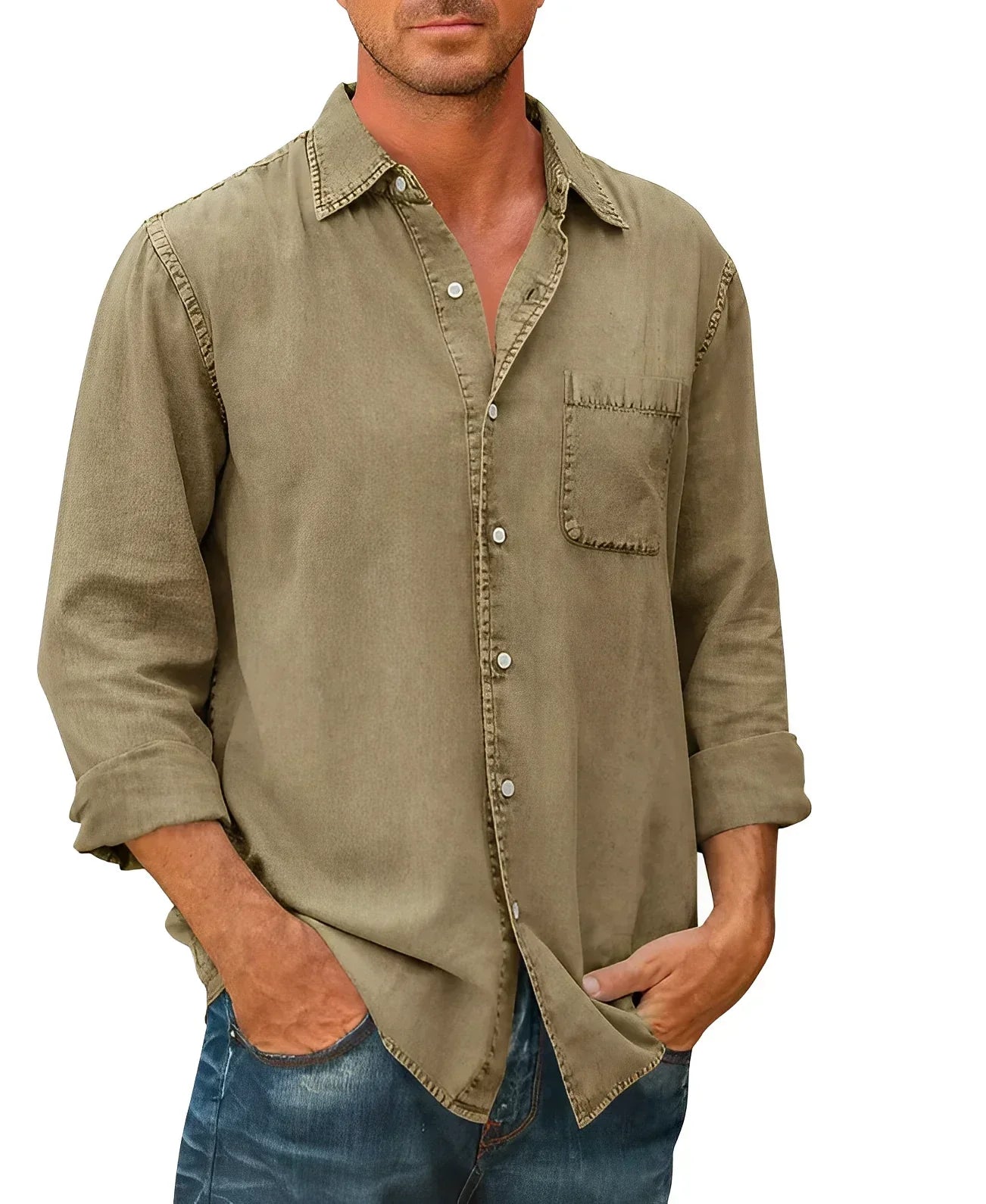 Camisa - Mistura Respirável Relaxada masculino