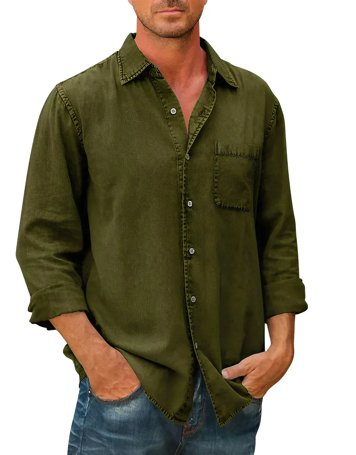 Camisa - Mistura Respirável Relaxada masculino
