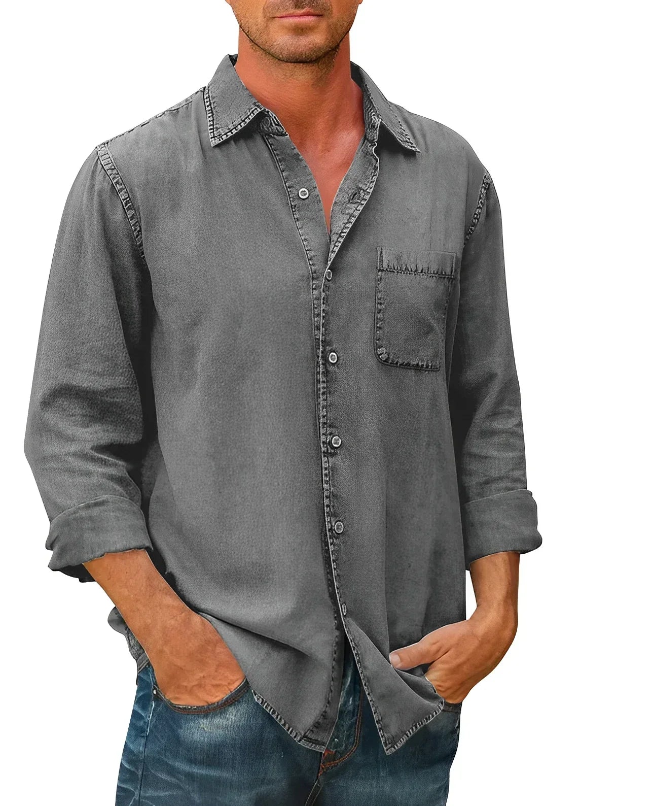 Camisa - Mistura Respirável Relaxada masculino