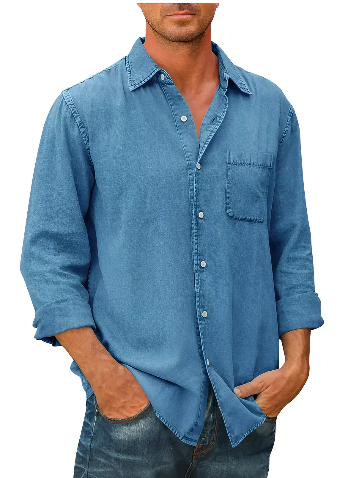 Camisa - Mistura Respirável Relaxada masculino