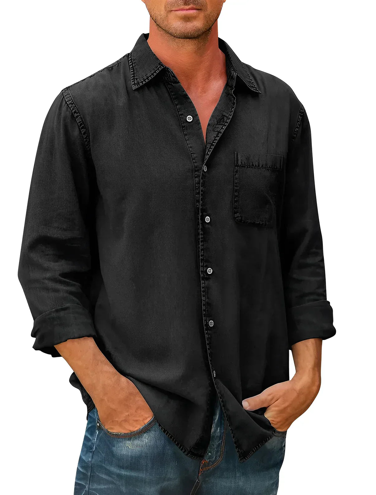 Camisa - Mistura Respirável Relaxada masculino