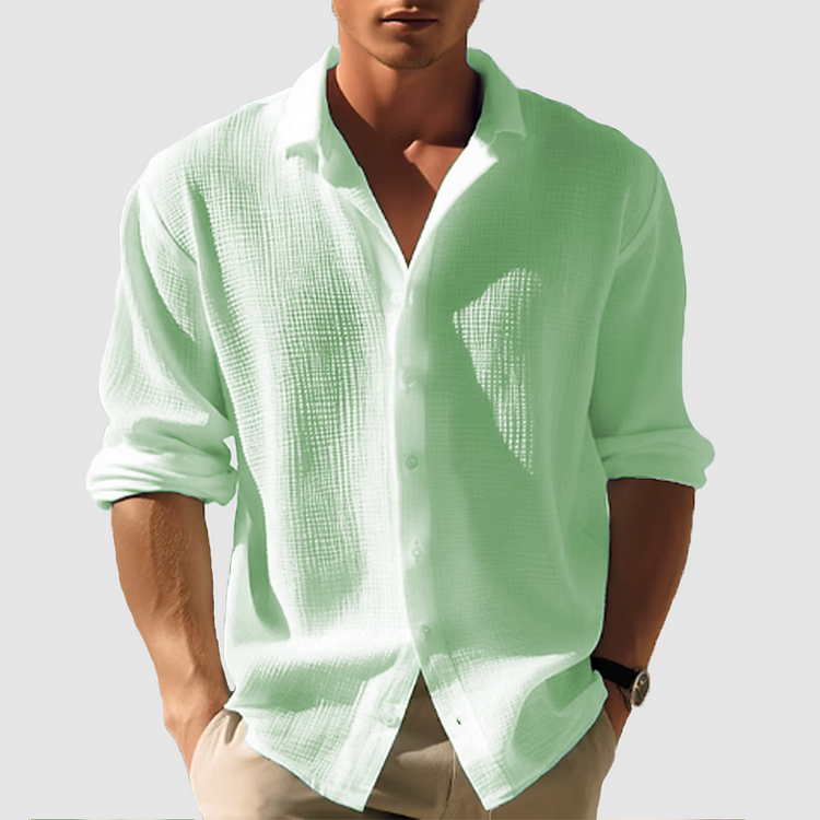 Camisa - Frente com Botões Barra Curvada masculino