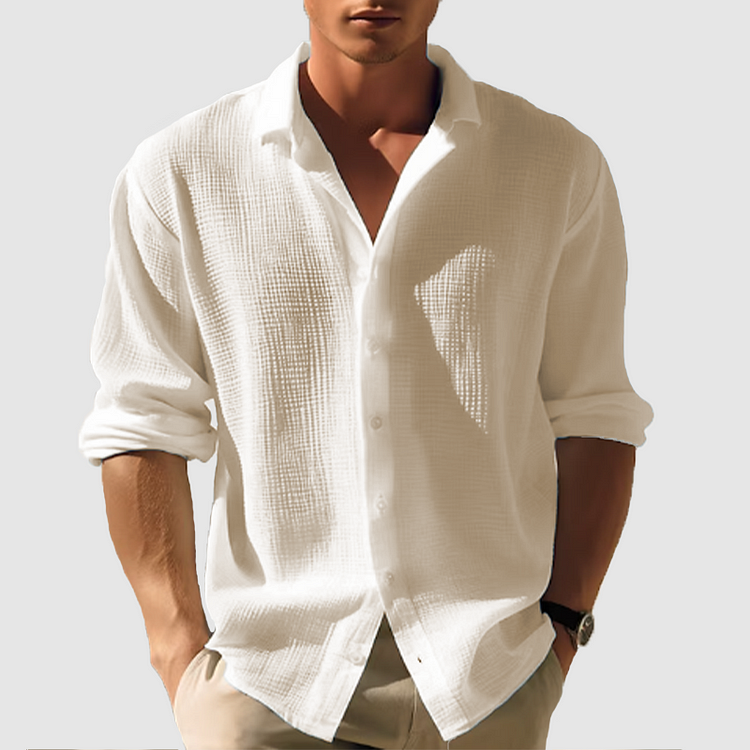 Camisa - Frente com Botões Barra Curvada masculino