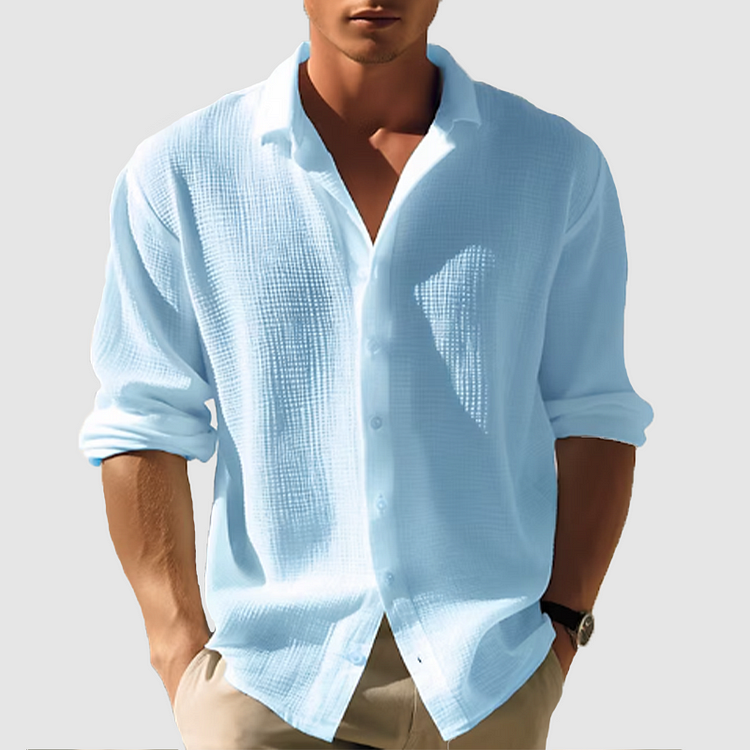 Camisa - Frente com Botões Barra Curvada masculino