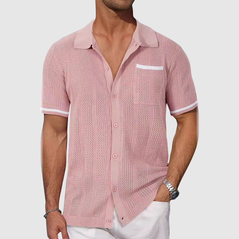 Camisa - Gola Camp Contrastante masculino