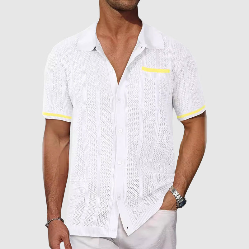 Camisa - Gola Camp Contrastante masculino