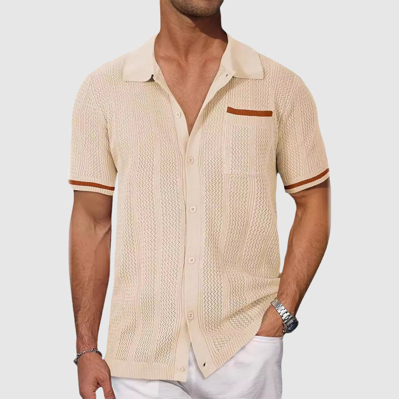 Camisa - Gola Camp Contrastante masculino