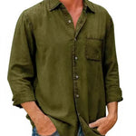 Camisa - Mistura de Denim Longa masculino