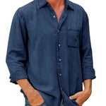 Camisa - Mistura de Denim Longa masculino
