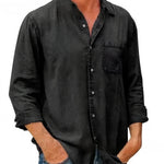 Camisa - Mistura de Denim Longa masculino