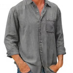 Camisa - Mistura de Denim Longa masculino