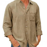 Camisa - Mistura de Denim Longa masculino
