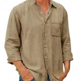 Camisa - Mistura de Denim Longa masculino