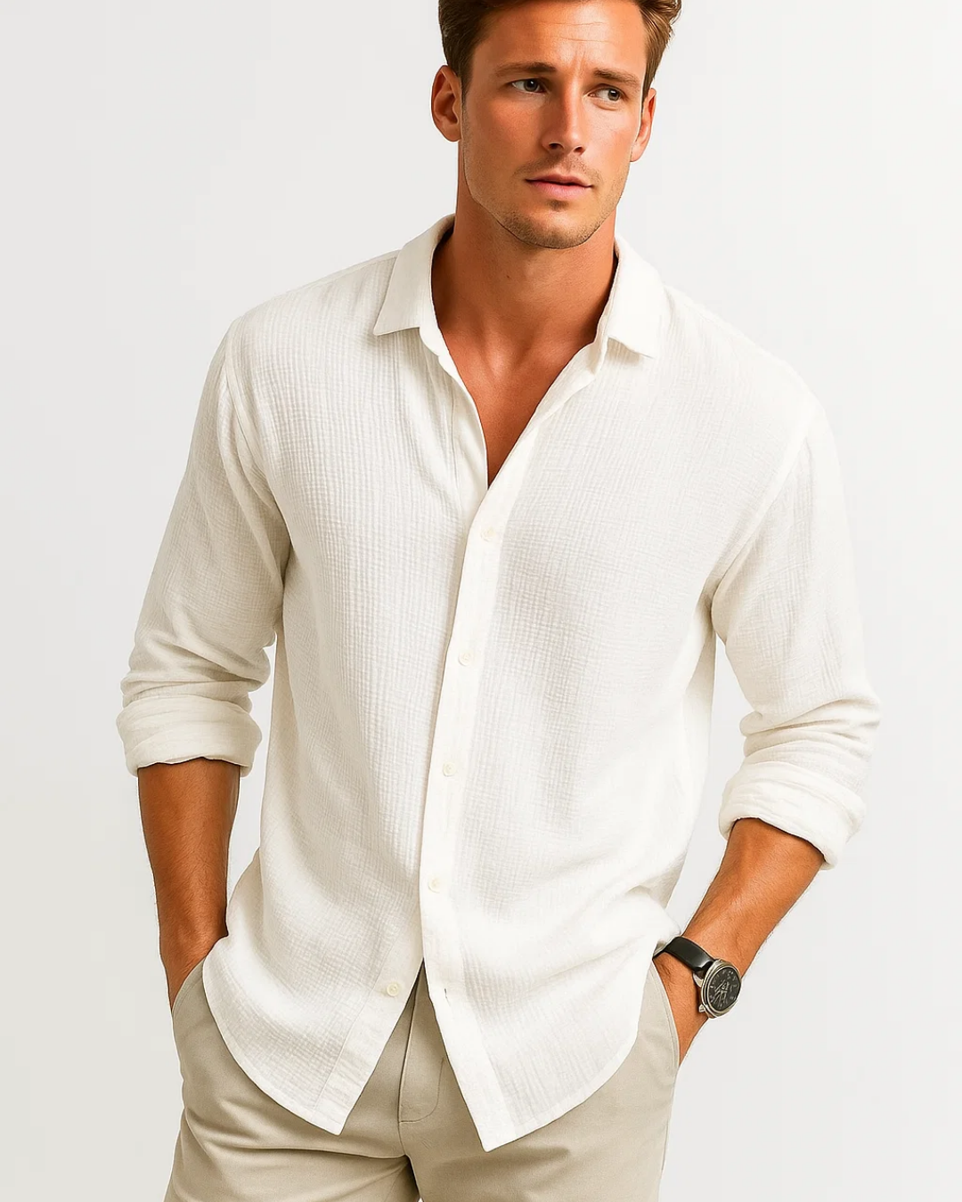 Camisa - Gola Inteligente Botão Completo masculino