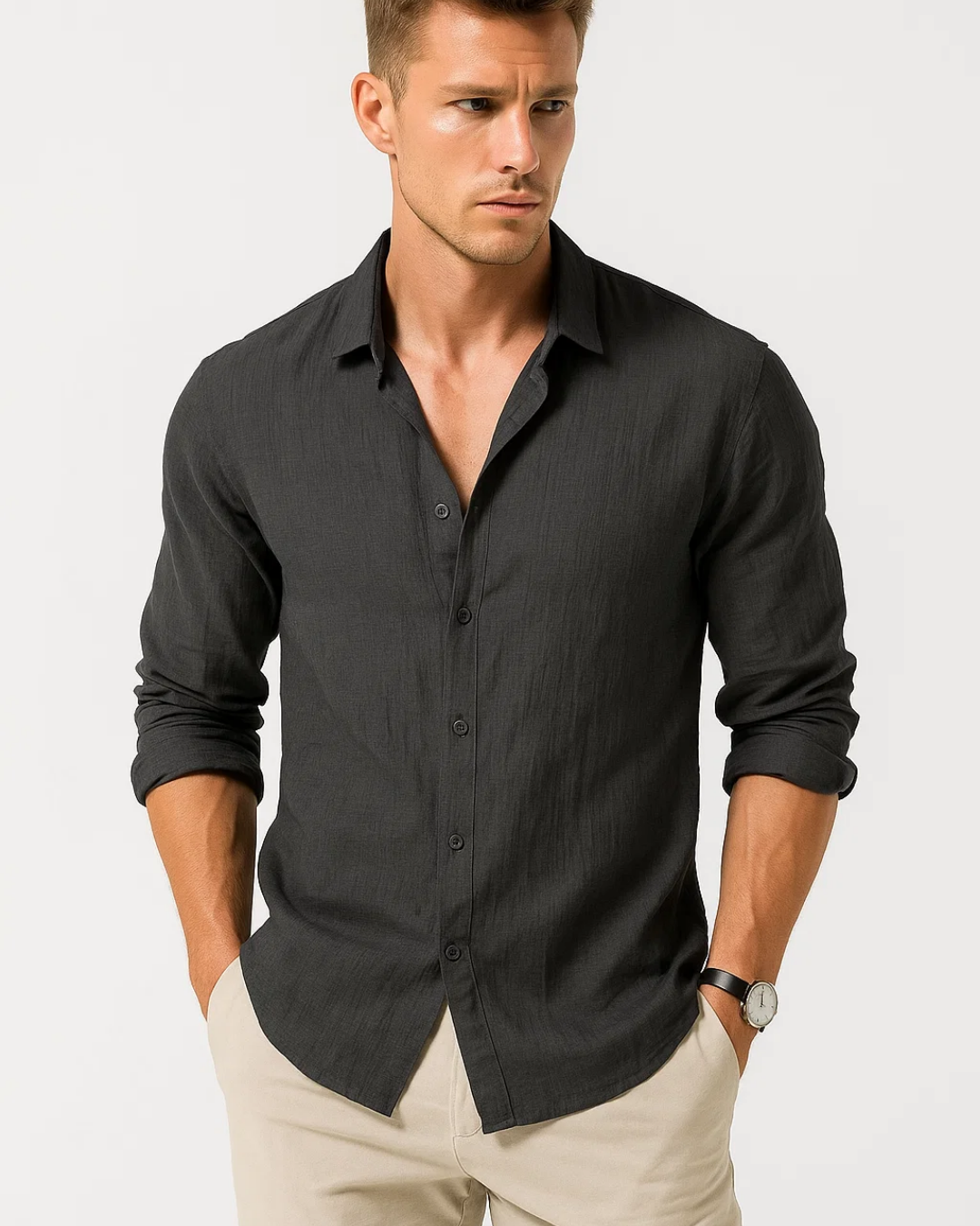 Camisa - Gola Inteligente Botão Completo masculino