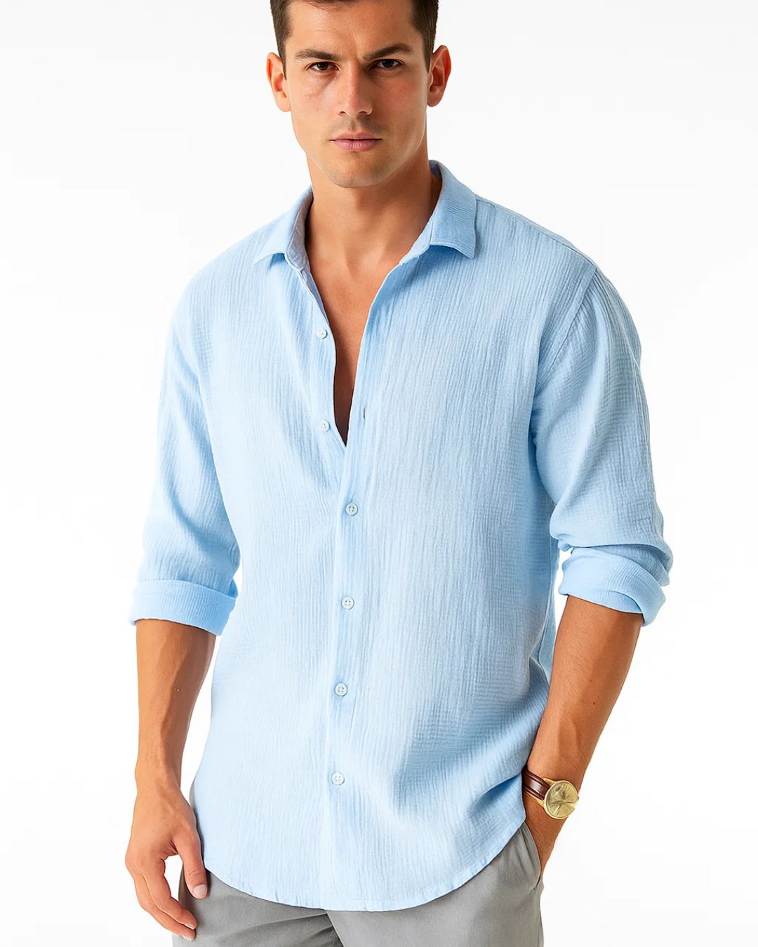 Camisa - Gola Inteligente Botão Completo masculino