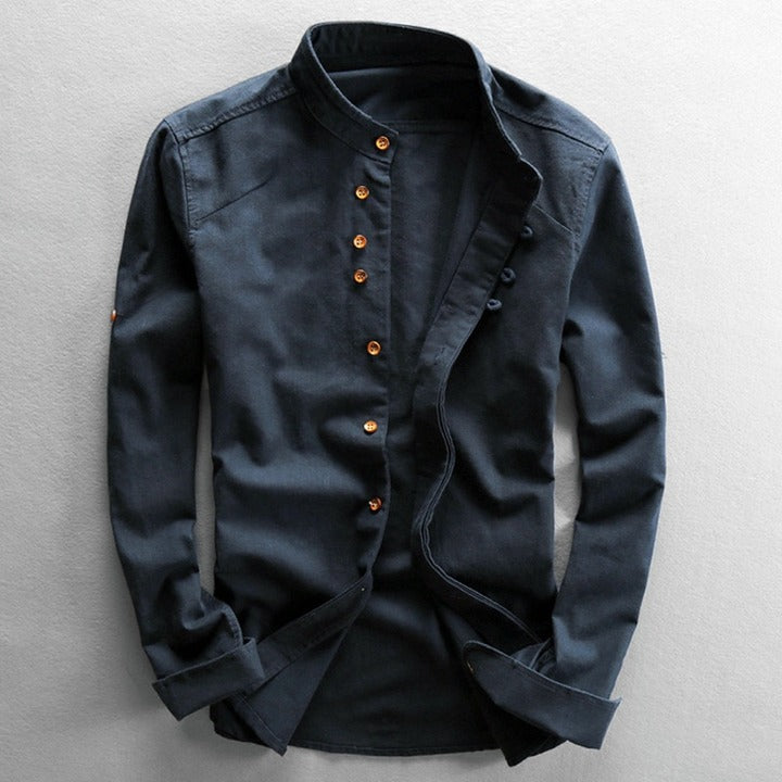 Camisa - Gola Alta Botão Vintage masculino
