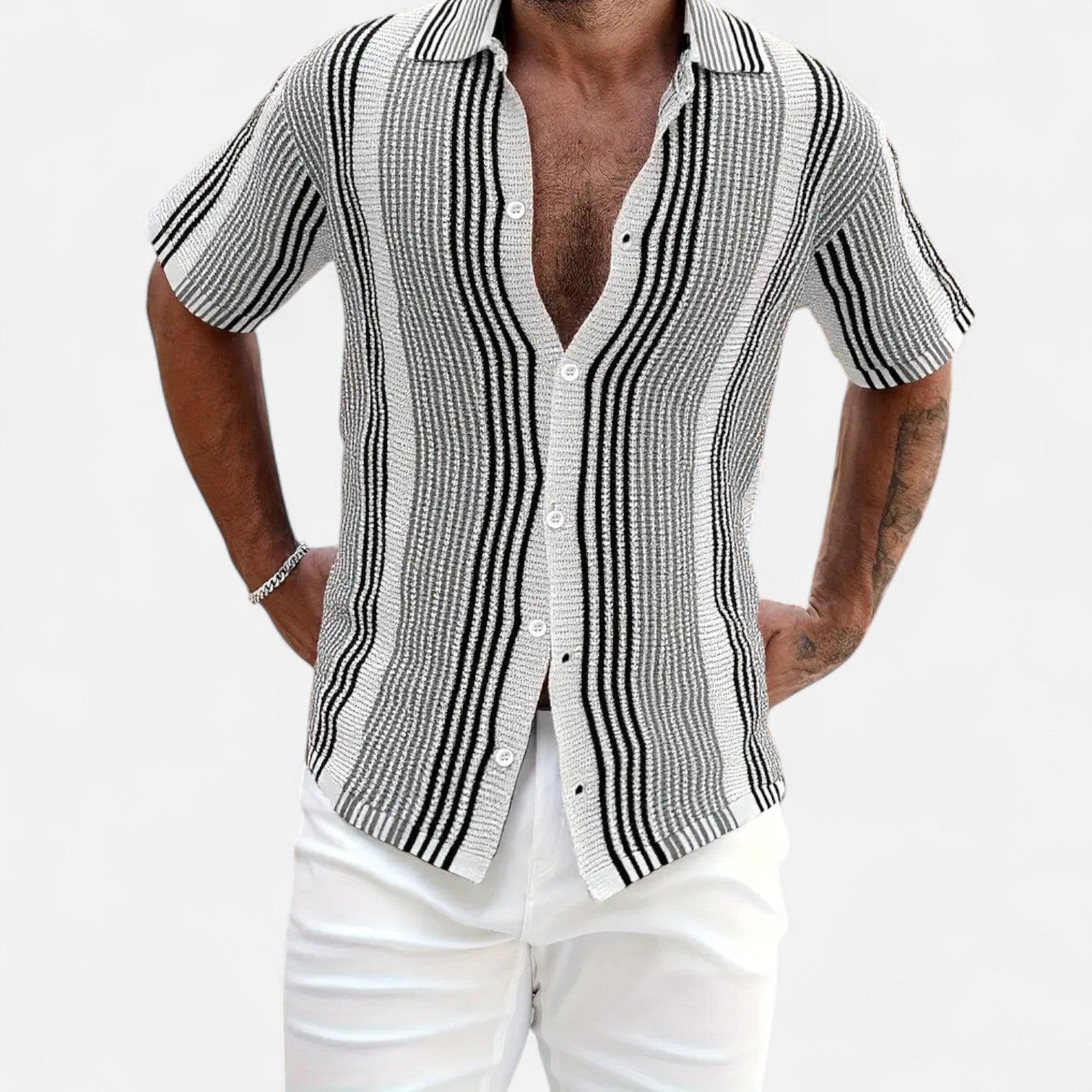 Camisa - Mistura Listrada Leve masculino