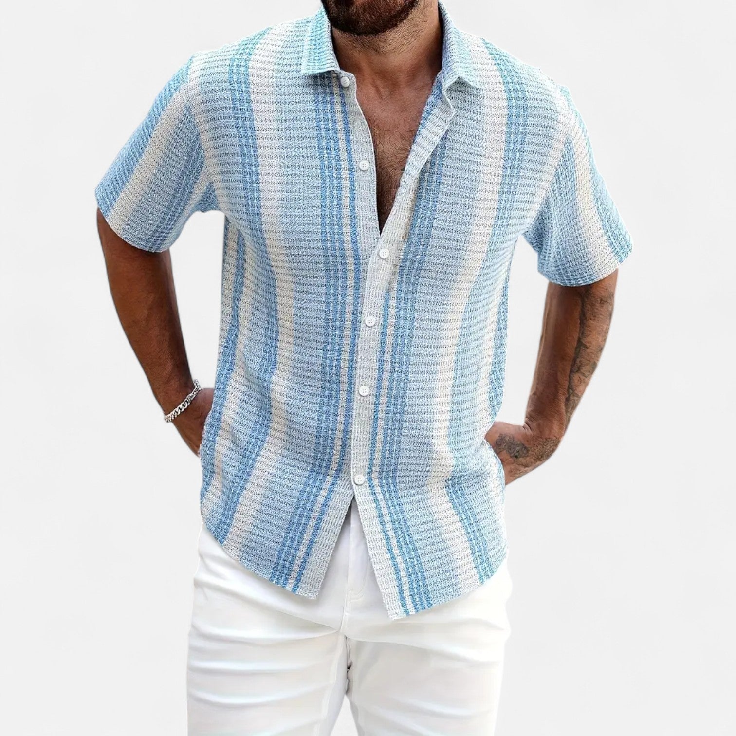 Camisa - Mistura Listrada Leve masculino