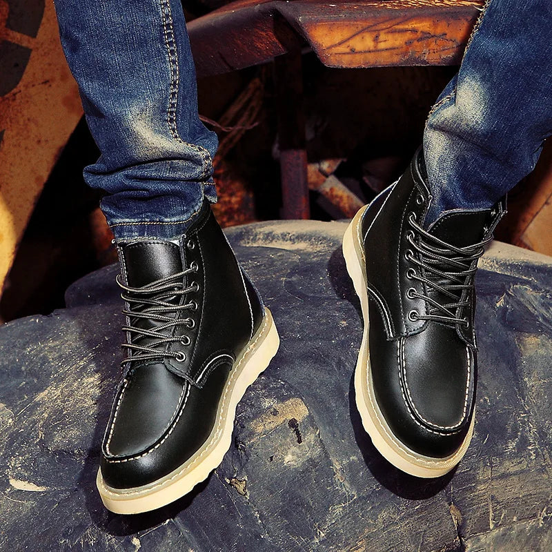 Botas em Couro Verdadeiro masculino