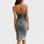 Vestido de ganga feminino